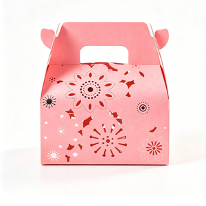 Caja de Regalo Personalizada Pequeña, de Cartón Reciclable, con Asa, en Varios Tamaños, para Regalos de Fiesta, Boda o Días Festivos - Product Image 1