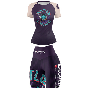 Женские компрессионные леггинсы оптом, на заказ, для единоборств (рашгард, BJJ), униформа для единоборств, защита от УФ-излучения UPF50, спандекс/нейлон - Product Image 4