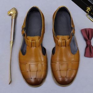 Zapatos de Cuero de Lujo para Hombre, Estilo Ejecutivo, Diseño Envejecido, Zapatos Formales Hechos a Mano para Boda, con Aumento de Altura - Product Image 5