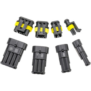 96 шт. водонепроницаемый автомобильный разъем 1 2 3 4 отверстия Мужской Женский стыковочный комплект с латунным контактным материалом нейлоновый корпус - Product Image 3