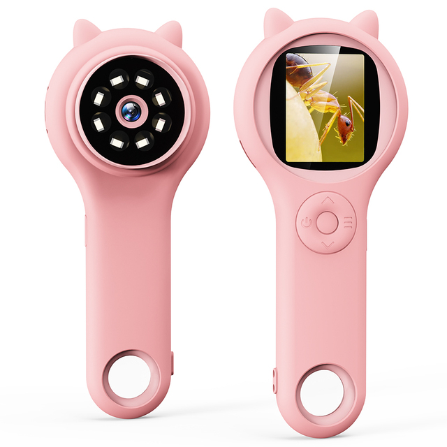 Portable Digital Microscope Manufacturer Zoom Pocket Science Tools OEM Custom Logo Educational STEM Gifts Kid's Microscope
