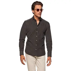 OEM MTM nach Maß Custom Men Fashion Shirts Lässige mehrfarbige gestreifte Revers hemden Kurzarm Top Bluse Herren Shirt