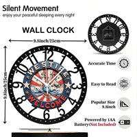 Horloge murale circulaire en fer de 25 cm au design tendance, fonctionnement silencieux