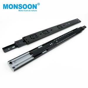 Riel de cajón telescópico de carga pesada, Hierro de 22 pulgadas, 37mm, extensión completa, rodamiento de bolas hidráulico, diapositivas de cajón de <span class=keywords><strong>cierre</strong></span> <span class=keywords><strong>suave</strong></span> - Product Image 5