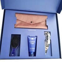 Boîte cadeau magnétique de luxe avec logo personnalisé et insert en carton floqué pour kit de coiffure, emballage cosmétique