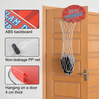 Panier de basket portable avec anneau en acier et panneau ABS de 30,8 cm de diamètre, panneau arrière de 40x30 cm, rouge/blanc/noir, pour la maison et le bureau