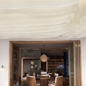 Voilages de <span class=keywords><strong>plafond</strong></span> éoliens H816 en gaze bleue pour hôtels, restaurants extérieurs, fermes, gîtes, zones scéniques et espaces d'accueil, en tissu gaze décoratif - Product Image 5