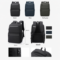Tas Ransel Oxford Hitam Fashion Unisex Anti Maling Kapasitas Besar Ringan Kompartemen Laptop Pegangan Lembut