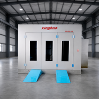 Cabines de peinture automobile à triple tête chauffante Quantum 53 kW, modèle 80, en promotion ° Cabine de peinture automobile C avec 56 tubes de 24W pour four de peinture