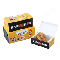 Contenedores de cartón de pollo frito desechables para llevar, tamaño personalizado al por mayor, cajas de papel para embalaje de alimentos