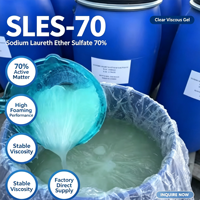 بيع بالجملة لـ SLES 70% AES (صوديوم لوريل إيثر سلفات)، مادة خام عالية الرغوة للشامبو والصابون السائل والمنظفات