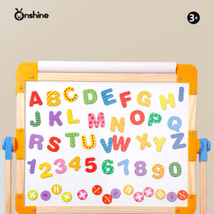 لوح رسم خشبي متعدد الوظائف للأطفال، حامل رسم خشبي قابل للتعديل ذو وجهين - Product Image 3