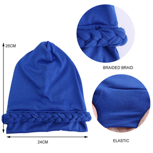 Offre Spéciale dos élastique couleur unie africain <span class=keywords><strong>bambou</strong></span> Turban chapeaux pour femmes <span class=keywords><strong>chimio</strong></span> casquette Turban Hijab femmes - Product Image 3