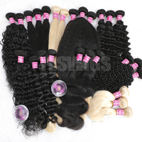 Extensions de cheveux humains brésiliens Remy de qualité supérieure, alignées sur les cuticules, en gros, à prix abordable, avec closure frontale en dentelle