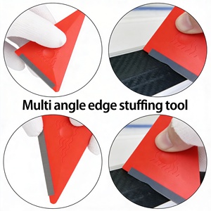Set di 3 Raschietti Triangolari con Bordo in Silicone per Installazione di Pellicole Viniliche e PPF su Carrozzeria Auto - Product Image 6