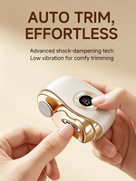 Coupe-ongles électrique sûr pour la peau, à vitesse réglable, faible vibration, avec sécurité enfant, format de poche, lumière LED et rangement des pinces