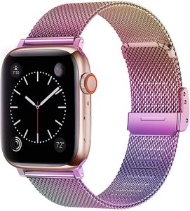 Pour <span class=keywords><strong>Apple</strong></span> <span class=keywords><strong>Watch</strong></span> 40mm 44mm pour femmes hommes, <span class=keywords><strong>bracelet</strong></span> de remplacement à boucle milanaise réglable en acier inoxydable pour iWatch série 6/5 - Product Image 1