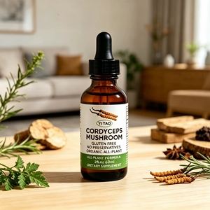 Cordyceps <b>Mushroom</b> <b>Drops</b> 60ml, All-Plant Formula, Gluten Free, No Preservatives, Liquid Extract Dietary Supplement for Energy - Product Image 2