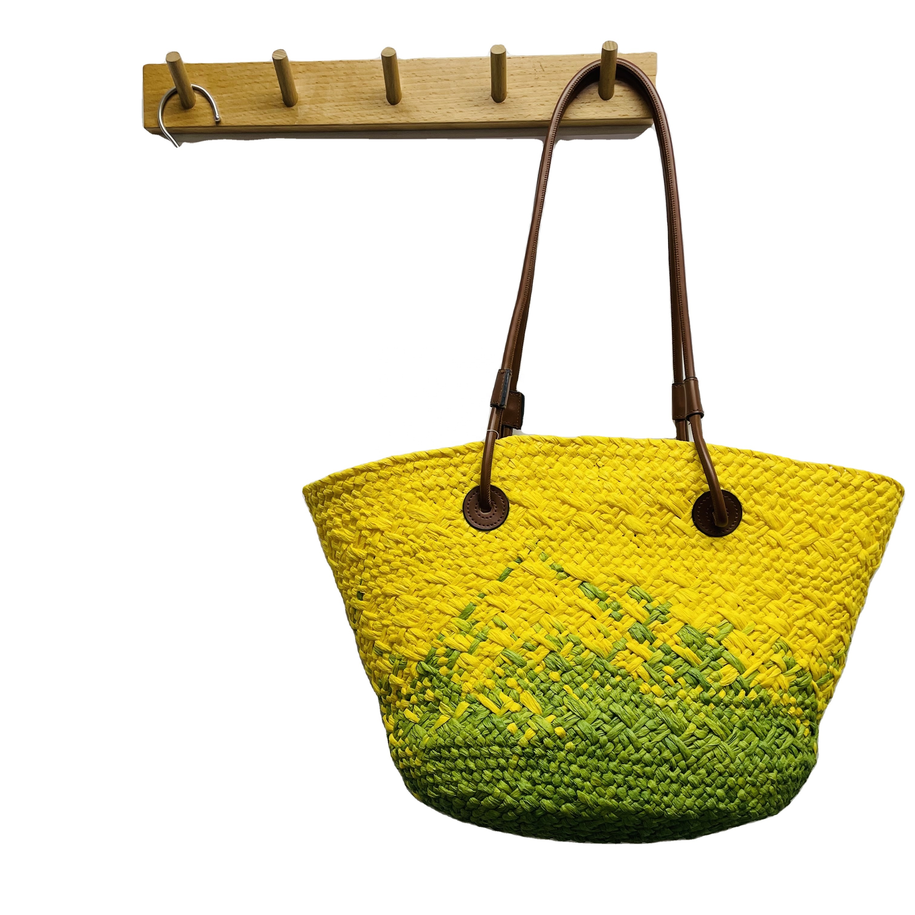 Designer Crochet Bag Summer Fashion Hand Woven Crochet Raffia Bag