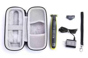 Estuche de transporte de viaje Eva duro Portátil Bolsa de almacenamiento para <span class=keywords><strong>Norelco</strong></span> OneBlade Hybrid Electric Trimmer Shaver QP2520/90 QP2520/70 - Product Image 2