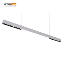 Lampu Liner LED Suspensi Permukaan Atas dan Bawah Perlengkapan Pencahayaan Linear Proyek Kantor Modern Obral