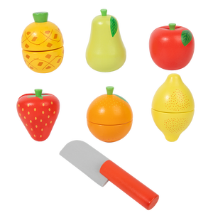 Ensemble <span class=keywords><strong>de</strong></span> découpe <span class=keywords><strong>de</strong></span> fruits et légumes en bois pour enfants, jeu d'imitation, éducation précoce, jouet puzzle alimentaire amusant pour la <span class=keywords><strong>cuisine</strong></span>. - Product Image 1