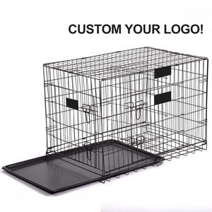 Sıcak satış köpek kafesleri büyük güçlü dayanıklı Metal tel köpek sandık ile en iyi fiyat kulübesi - Product Image 6