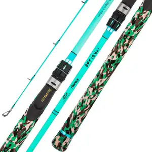 2024 8.0'(2.4M) Solid Nano Tech Blanking Light Bass Popping Fishing Rod with Fuji Spinning Rods