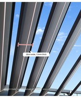 Pergola bioclimatique motorisée moderne en aluminium avec toit rétractable imperméable pour jardin extérieur, villa, hôtel