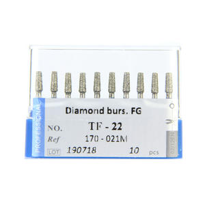 Frese rotanti dentali ad alta velocità 2.1mm frese diamantate dentali ad alta velocità TF-22 <span class=keywords><strong>Dian</strong></span> <span class=keywords><strong>Fong</strong></span> (ISO170-021M) FG314 - Product Image 4