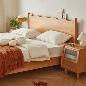 Lit plateforme en bois massif Wanlan, bois de cerisier, lit double de 1,8 m, style minimaliste moderne, meubles durables - Product Image 3