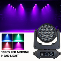 Projecteur à tête mobile LED RGBW 19*15W avec zoom pour DJ, discothèque, fête, concert, scène, événements