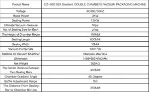 เครื่องบรรจุภัณฑ์สูญญากาศแบบอัตโนมัติสองห้อง DZ-600 2QX พร้อมระบบควบคุม PLC ความแม่นยำสูง สำหรับงานหนัก - Product Image 4