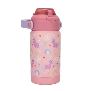 Nueva Botella de Agua Infantil de Doble Pared de 16 oz, de Acero Inoxidable, para Estudiantes, con Pajita de Silicona - Product Image 2