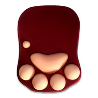 Repose-poignet en silicone en forme de patte de chat imprimé par sublimation, repose-poignet 3D en néoprène pour ordinateur, tapis de souris pour ordinateur, tapis de souris animal
