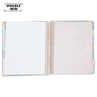 2026 2027 conception personnalisée feuille d'or simple bobine spirale financièrement Journal planificateur budgétaire avec enveloppe d'argent