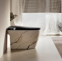 Toilette intelligente avec écran numérique et lumière nocturne, toilette bidet à capteur automatique pour une utilisation nocturne sécurisée, équipement de salle de bain de luxe
