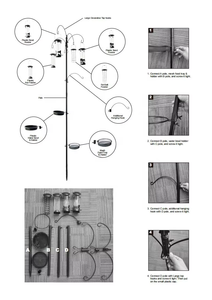 5 crochets tout-en-un jardin système de station d'alimentation pour oiseaux en métal Kit de support de mangeoire pour oiseaux ensemble de poteaux pour plusieurs oiseaux - Product Image 6