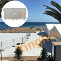 Dalles de protection de sol perforées T-03 pour gazon, usage moyen, emboîtables, tapis de protection de gazon pour événements, tentes de concert