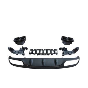 Kit de lèvre de diffuseur pour pot d'échappement, accessoire noir pour voiture, <span class=keywords><strong>Mercedes</strong></span> <span class=keywords><strong>Benz</strong></span> W205 AMG 2 portes coupé classe C 2015 2016, modèle C63 - Product Image 1