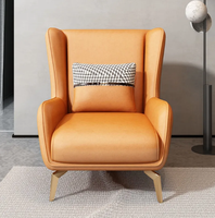 Ensemble fauteuil et pouf modernes, mobilier de salon, chaise longue, canapé en velours