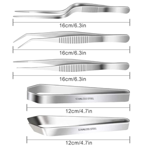 DFT0122 Pinzas Profesionales de Cocina de Acero Inoxidable Planas y Inclinadas, Pinzas para Espinas de Pescado - Product Image 3