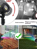 Projecteur laser dynamique étanche extérieur en aluminium pour jardin, pelouse, cour, ciel étoilé, ambiance de Noël 1