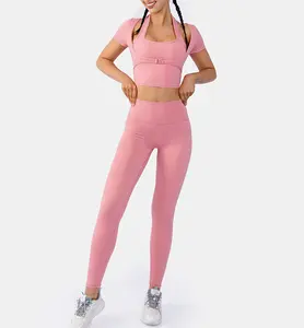 Высококачественная Пряжка Противоударная спортивная одежда с индивидуальным логотипом одежда для тренажерного зала Женская одежда для фитнеса и йоги