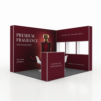 Système d'affichage modulaire en aluminium pour stand d'exposition, avec mur de fond en tissu, pour salons professionnels et événements de marque