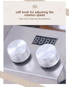 0-60 RPM 조절 가능한 전기 미니 커피 원두 로스터 400g 용량 스테인리스 스틸 + 석영 유리 드럼 원두 콩 로스팅 기계 - Product Image 4