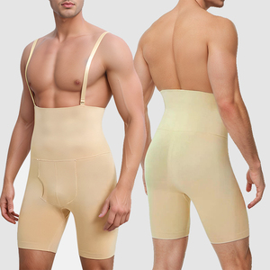 En gros Body sculptant pour hommes grandes tailles, sans couture, taille haute, effet ventre plat, rehausseur de fesses, avec bretelles réglables - Product Image 4