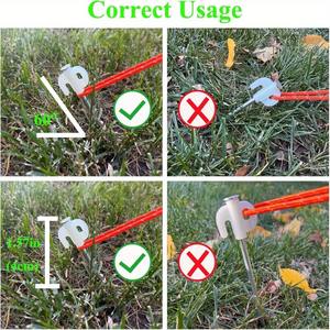 ZJ-PJ005 Ensemble de cordes de tente en polyester vert de 12 m avec piquets pour le camping toutes saisons - Product Image 5