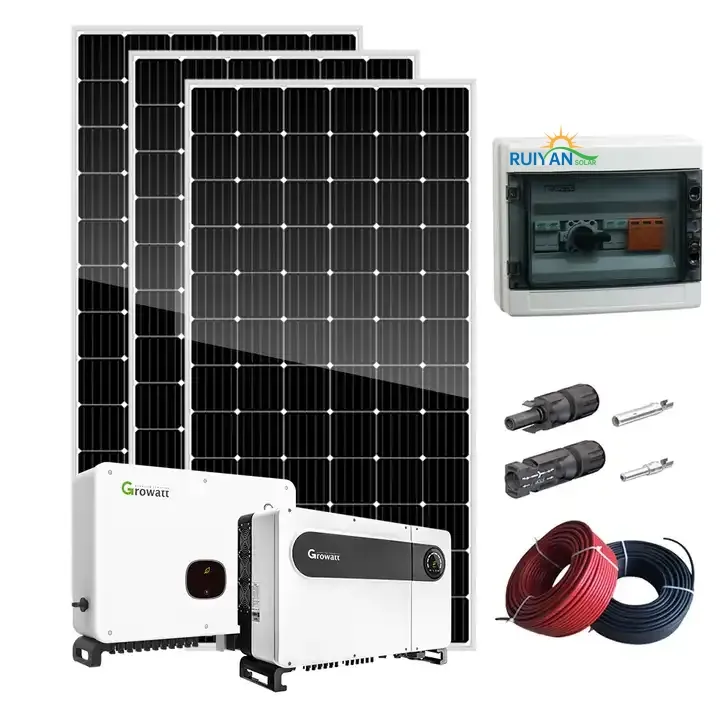 Grwatt, Inverter daya SMA 3KW 5kW 8KW 10kW 20kW 100kW On-Grid Sistem Panel surya dengan baterai Lithium Ion untuk rumah dan Comm