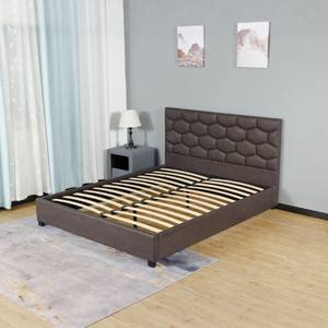 Lit double en bois massif, grand format, avec <span class=keywords><strong>sommier</strong></span> à lattes, démontage et montage faciles, vente en gros en Chine - Product Image 2